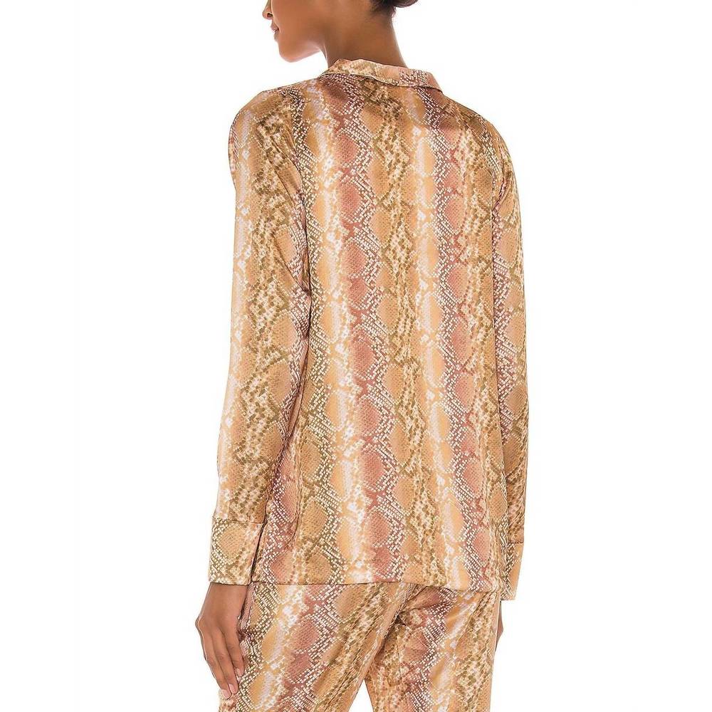 NEW BEACH RIOT tracy blazer in golden snakeskin - Picture 3 of 3